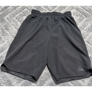 Adidas Gym Shorts ClimaLite Black Athletic Performance W/Pockets Mens Sz Small